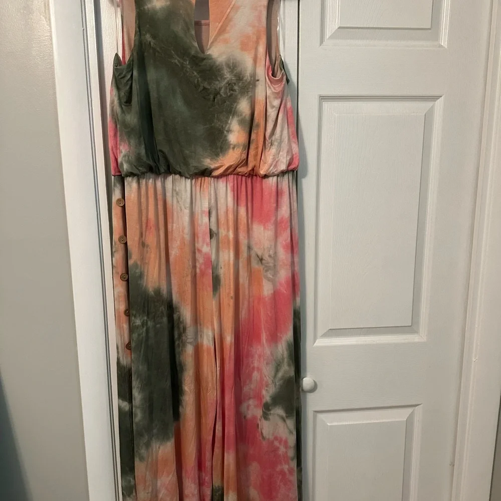 Tie Dye Jumpsuit NEW, Size 2x - Picture 5 of 10